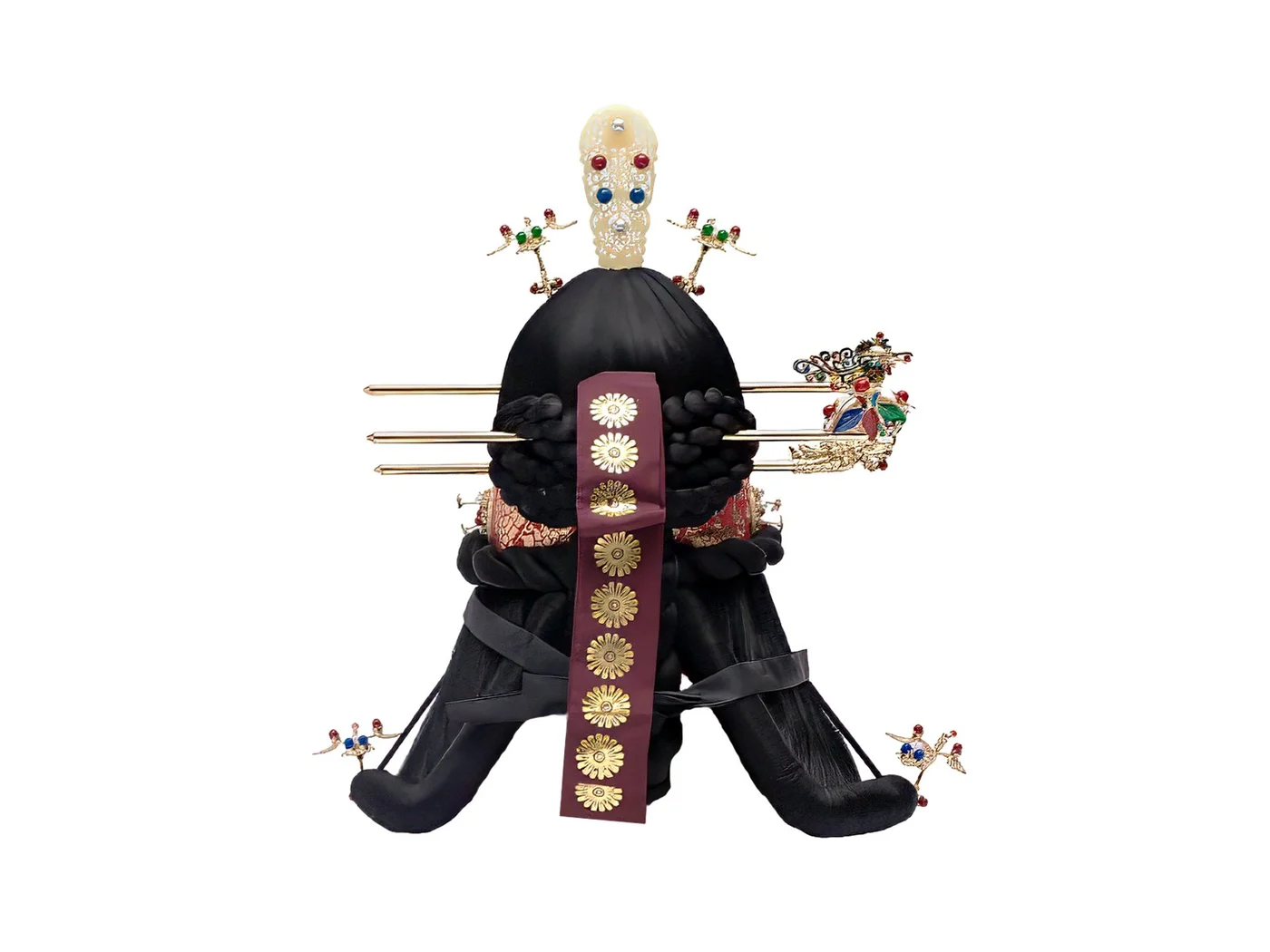 왕비 머리장식 대수머리 뒷모습