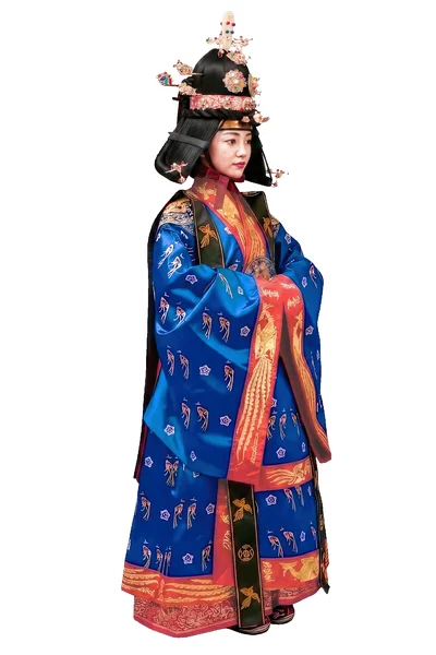 적의 법복 대례복 대수머리 왕비 의상 측면