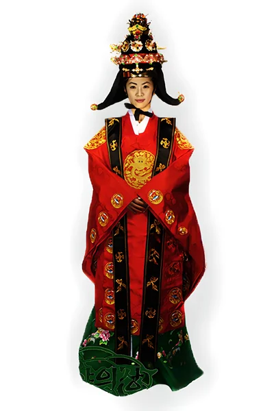 왕비 법복(대례복) 대홍색 적의