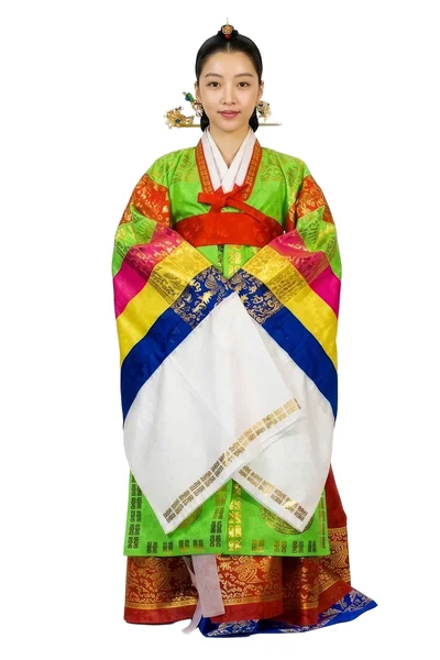 조선 궁중 색동 녹원삼 1